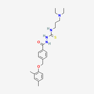 molecular formula C24H34N4O2S B4366324 N~1~-[3-(DIETHYLAMINO)PROPYL]-2-{4-[(2,4-DIMETHYLPHENOXY)METHYL]BENZOYL}-1-HYDRAZINECARBOTHIOAMIDE 