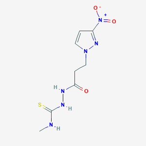 molecular formula C8H12N6O3S B4366372 N~1~-METHYL-2-[3-(3-NITRO-1H-PYRAZOL-1-YL)PROPANOYL]-1-HYDRAZINECARBOTHIOAMIDE 