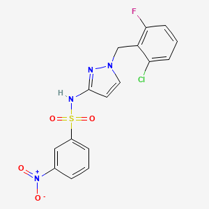 molecular formula C16H12ClFN4O4S B4366510 N~1~-[1-(2-CHLORO-6-FLUOROBENZYL)-1H-PYRAZOL-3-YL]-3-NITRO-1-BENZENESULFONAMIDE 