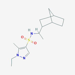 molecular formula C15H25N3O2S B4366846 N~4~-(1-BICYCLO[2.2.1]HEPT-2-YLETHYL)-1-ETHYL-5-METHYL-1H-PYRAZOLE-4-SULFONAMIDE 