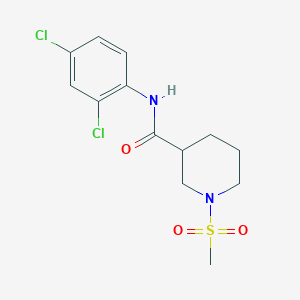 molecular formula C13H16Cl2N2O3S B4366855 N~3~-(2,4-DICHLOROPHENYL)-1-(METHYLSULFONYL)-3-PIPERIDINECARBOXAMIDE 