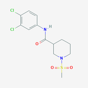 molecular formula C13H16Cl2N2O3S B4366867 N~3~-(3,4-DICHLOROPHENYL)-1-(METHYLSULFONYL)-3-PIPERIDINECARBOXAMIDE 