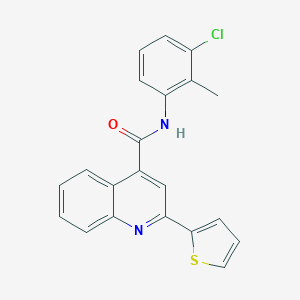 molecular formula C21H15ClN2OS B436689 N-(3-chloro-2-methylphenyl)-2-(2-thienyl)-4-quinolinecarboxamide CAS No. 489413-27-6