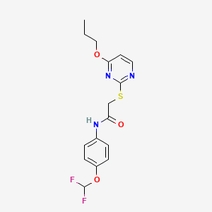 molecular formula C16H17F2N3O3S B4366955 N~1~-[4-(DIFLUOROMETHOXY)PHENYL]-2-[(4-PROPOXY-2-PYRIMIDINYL)SULFANYL]ACETAMIDE 