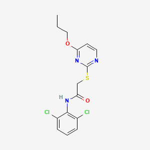 molecular formula C15H15Cl2N3O2S B4366964 N~1~-(2,6-DICHLOROPHENYL)-2-[(4-PROPOXY-2-PYRIMIDINYL)SULFANYL]ACETAMIDE 