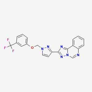 molecular formula C20H13F3N6O B4366996 (3-[1,2,4]triazolo[1,5-c]quinazolin-2-yl-1H-pyrazol-1-yl)methyl [3-(trifluoromethyl)phenyl] ether 