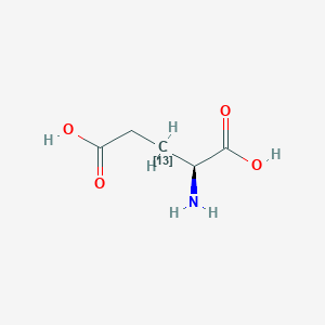 molecular formula C5H9NO4 B043671 L-Glutamic acid-3-13C CAS No. 115473-51-3