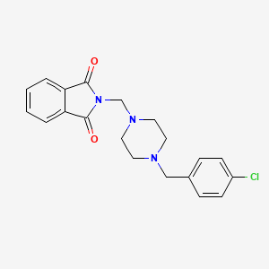 molecular formula C20H20ClN3O2 B4367103 Phthalimide, N-((4-(p-chlorobenzyl)-1-piperazinyl)methyl)- CAS No. 95800-84-3
