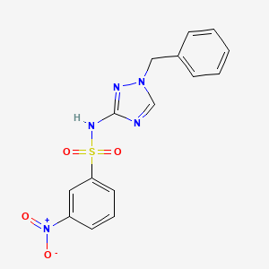 molecular formula C15H13N5O4S B4367206 N~1~-(1-BENZYL-1H-1,2,4-TRIAZOL-3-YL)-3-NITRO-1-BENZENESULFONAMIDE 