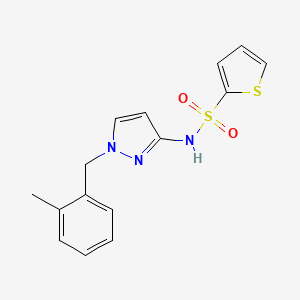 molecular formula C15H15N3O2S2 B4367317 N-[1-(2-methylbenzyl)-1H-pyrazol-3-yl]thiophene-2-sulfonamide 