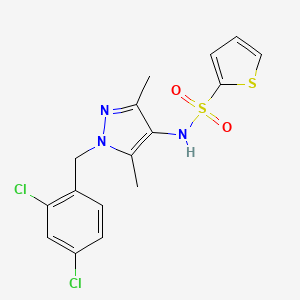 molecular formula C16H15Cl2N3O2S2 B4367319 N~2~-[1-(2,4-DICHLOROBENZYL)-3,5-DIMETHYL-1H-PYRAZOL-4-YL]-2-THIOPHENESULFONAMIDE 