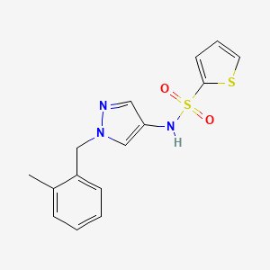 molecular formula C15H15N3O2S2 B4367320 N~2~-[1-(2-METHYLBENZYL)-1H-PYRAZOL-4-YL]-2-THIOPHENESULFONAMIDE 
