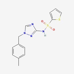 molecular formula C14H14N4O2S2 B4367359 N~2~-[1-(4-METHYLBENZYL)-1H-1,2,4-TRIAZOL-3-YL]-2-THIOPHENESULFONAMIDE 