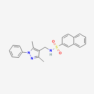 molecular formula C22H21N3O2S B4367381 N~2~-[(3,5-DIMETHYL-1-PHENYL-1H-PYRAZOL-4-YL)METHYL]-2-NAPHTHALENESULFONAMIDE 