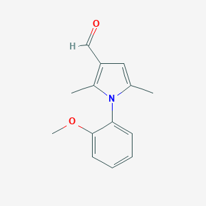 molecular formula C14H15NO2 B043674 1-(2-methoxyphenyl)-2,5-dimethyl-1H-pyrrole-3-carbaldehyde CAS No. 124678-35-9