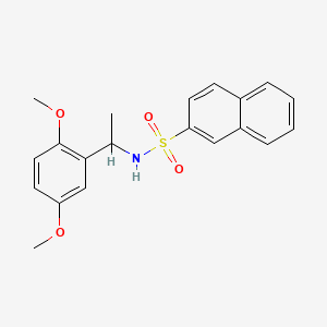 molecular formula C20H21NO4S B4367411 N-[1-(2,5-dimethoxyphenyl)ethyl]naphthalene-2-sulfonamide 