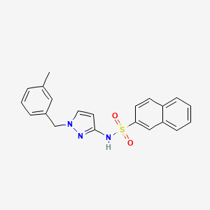 molecular formula C21H19N3O2S B4367439 N~2~-[1-(3-METHYLBENZYL)-1H-PYRAZOL-3-YL]-2-NAPHTHALENESULFONAMIDE 