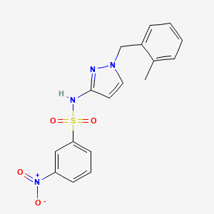 molecular formula C17H16N4O4S B4367459 N~1~-[1-(2-METHYLBENZYL)-1H-PYRAZOL-3-YL]-3-NITRO-1-BENZENESULFONAMIDE 