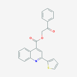 molecular formula C22H15NO3S B436753 Phenacyl 2-thiophen-2-ylquinoline-4-carboxylate CAS No. 482298-86-2