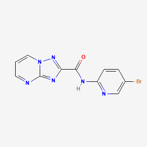 molecular formula C11H7BrN6O B4367577 N~2~-(5-BROMO-2-PYRIDYL)[1,2,4]TRIAZOLO[1,5-A]PYRIMIDINE-2-CARBOXAMIDE 