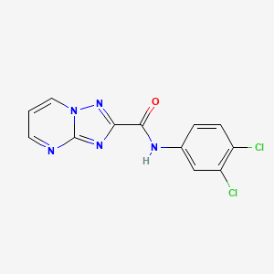 molecular formula C12H7Cl2N5O B4367592 N~2~-(3,4-DICHLOROPHENYL)[1,2,4]TRIAZOLO[1,5-A]PYRIMIDINE-2-CARBOXAMIDE 