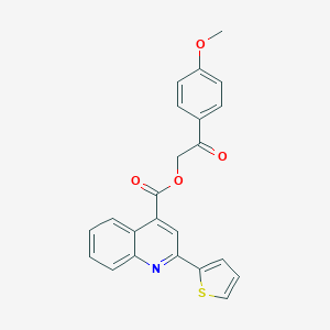 2-(4-Methoxyphenyl)-2-oxoethyl 2-(2-thienyl)-4-quinolinecarboxylate