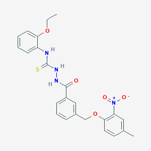 molecular formula C24H24N4O5S B4367622 N~1~-(2-ETHOXYPHENYL)-2-{3-[(4-METHYL-2-NITROPHENOXY)METHYL]BENZOYL}-1-HYDRAZINECARBOTHIOAMIDE 