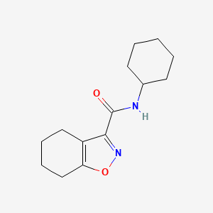 molecular formula C14H20N2O2 B4367916 N~3~-CYCLOHEXYL-4,5,6,7-TETRAHYDRO-1,2-BENZISOXAZOLE-3-CARBOXAMIDE 