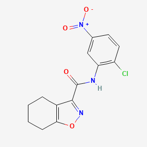 molecular formula C14H12ClN3O4 B4367918 N~3~-(2-CHLORO-5-NITROPHENYL)-4,5,6,7-TETRAHYDRO-1,2-BENZISOXAZOLE-3-CARBOXAMIDE 