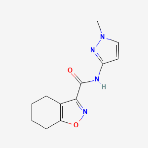 molecular formula C12H14N4O2 B4367963 N~3~-(1-METHYL-1H-PYRAZOL-3-YL)-4,5,6,7-TETRAHYDRO-1,2-BENZISOXAZOLE-3-CARBOXAMIDE 