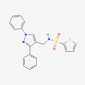 molecular formula C20H17N3O2S2 B4367992 N~2~-[(1,3-DIPHENYL-1H-PYRAZOL-4-YL)METHYL]-2-THIOPHENESULFONAMIDE 