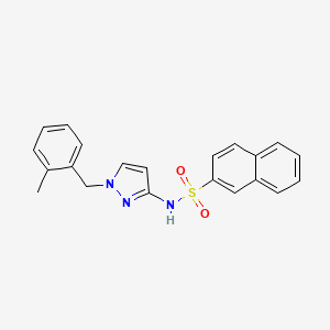 molecular formula C21H19N3O2S B4368007 N~2~-[1-(2-METHYLBENZYL)-1H-PYRAZOL-3-YL]-2-NAPHTHALENESULFONAMIDE 
