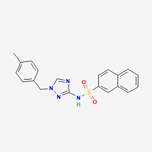 molecular formula C20H18N4O2S B4368012 N~2~-[1-(4-METHYLBENZYL)-1H-1,2,4-TRIAZOL-3-YL]-2-NAPHTHALENESULFONAMIDE 