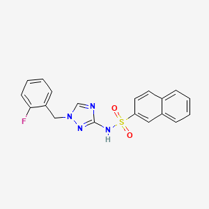 molecular formula C19H15FN4O2S B4368034 N~2~-[1-(2-FLUOROBENZYL)-1H-1,2,4-TRIAZOL-3-YL]-2-NAPHTHALENESULFONAMIDE 