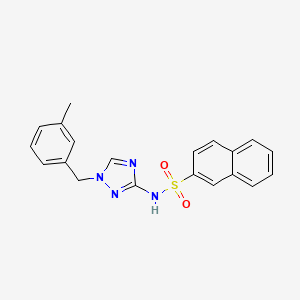 molecular formula C20H18N4O2S B4368039 N~2~-[1-(3-METHYLBENZYL)-1H-1,2,4-TRIAZOL-3-YL]-2-NAPHTHALENESULFONAMIDE 