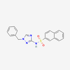 molecular formula C19H16N4O2S B4368049 N~2~-(1-BENZYL-1H-1,2,4-TRIAZOL-3-YL)-2-NAPHTHALENESULFONAMIDE 