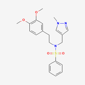 molecular formula C21H25N3O4S B4368121 N~1~-(3,4-DIMETHOXYPHENETHYL)-N~1~-[(1-METHYL-1H-PYRAZOL-4-YL)METHYL]-1-BENZENESULFONAMIDE 