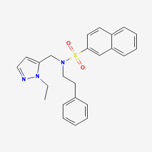 molecular formula C24H25N3O2S B4368122 N~2~-[(1-ETHYL-1H-PYRAZOL-5-YL)METHYL]-N~2~-PHENETHYL-2-NAPHTHALENESULFONAMIDE 
