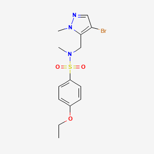 molecular formula C14H18BrN3O3S B4368158 N~1~-[(4-BROMO-1-METHYL-1H-PYRAZOL-5-YL)METHYL]-4-ETHOXY-N~1~-METHYL-1-BENZENESULFONAMIDE 