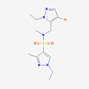 molecular formula C13H20BrN5O2S B4368196 N~4~-[(4-BROMO-1-ETHYL-1H-PYRAZOL-5-YL)METHYL]-1-ETHYL-N~4~,3-DIMETHYL-1H-PYRAZOLE-4-SULFONAMIDE 