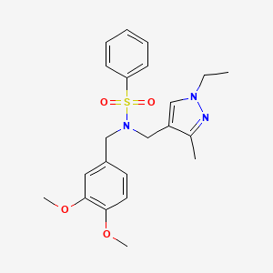 molecular formula C22H27N3O4S B4368236 N~1~-(3,4-DIMETHOXYBENZYL)-N~1~-[(1-ETHYL-3-METHYL-1H-PYRAZOL-4-YL)METHYL]-1-BENZENESULFONAMIDE 