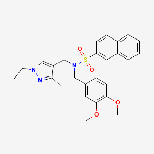 molecular formula C26H29N3O4S B4368258 N~2~-(3,4-DIMETHOXYBENZYL)-N~2~-[(1-ETHYL-3-METHYL-1H-PYRAZOL-4-YL)METHYL]-2-NAPHTHALENESULFONAMIDE 