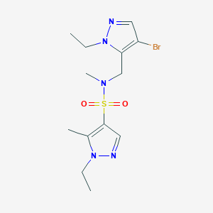molecular formula C13H20BrN5O2S B4368274 N~4~-[(4-BROMO-1-ETHYL-1H-PYRAZOL-5-YL)METHYL]-1-ETHYL-N~4~,5-DIMETHYL-1H-PYRAZOLE-4-SULFONAMIDE 
