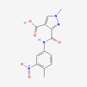 1-methyl-3-{[(4-methyl-3-nitrophenyl)amino]carbonyl}-1H-pyrazole-4-carboxylic acid