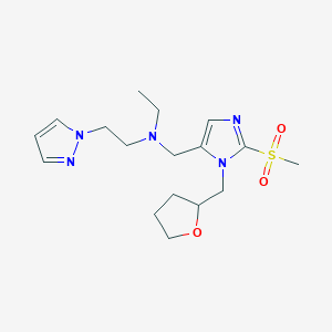 N-ethyl-N-{[2-(methylsulfonyl)-1-(tetrahydro-2-furanylmethyl)-1H-imidazol-5-yl]methyl}-2-(1H-pyrazol-1-yl)ethanamine