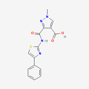 1-methyl-3-{[(4-phenyl-1,3-thiazol-2-yl)amino]carbonyl}-1H-pyrazole-4-carboxylic acid