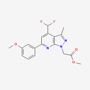 molecular formula C18H17F2N3O3 B4369362 methyl [4-(difluoromethyl)-6-(3-methoxyphenyl)-3-methyl-1H-pyrazolo[3,4-b]pyridin-1-yl]acetate 