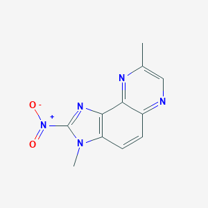 molecular formula C11H9N5O2 B043696 3,8-Dimethyl-2-nitro-3H-imidazo[4,5-F]quinoxaline CAS No. 115044-40-1