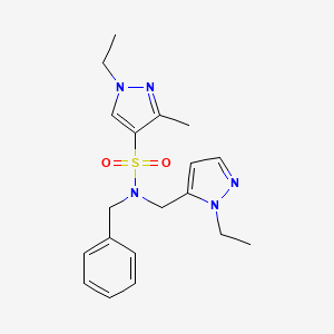 molecular formula C19H25N5O2S B4369667 N~4~-BENZYL-1-ETHYL-N~4~-[(1-ETHYL-1H-PYRAZOL-5-YL)METHYL]-3-METHYL-1H-PYRAZOLE-4-SULFONAMIDE 