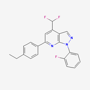 4-(difluoromethyl)-6-(4-ethylphenyl)-1-(2-fluorophenyl)-1H-pyrazolo[3,4-b]pyridine